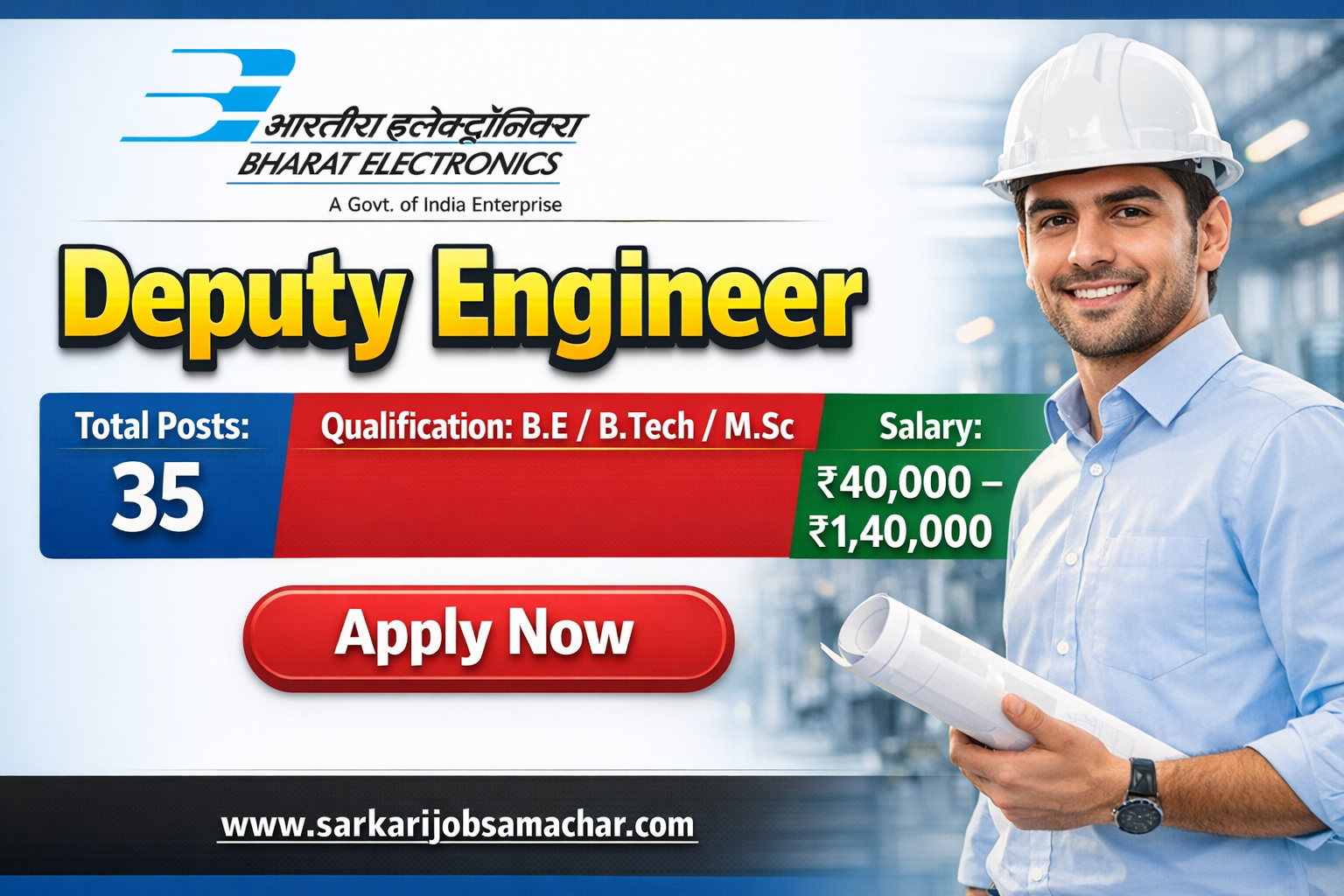 Bharat Electronics Limited (BEL) Deputy Engineer Recruitment 2026 – Apply Online for Civil, Architecture & Horticulture Posts